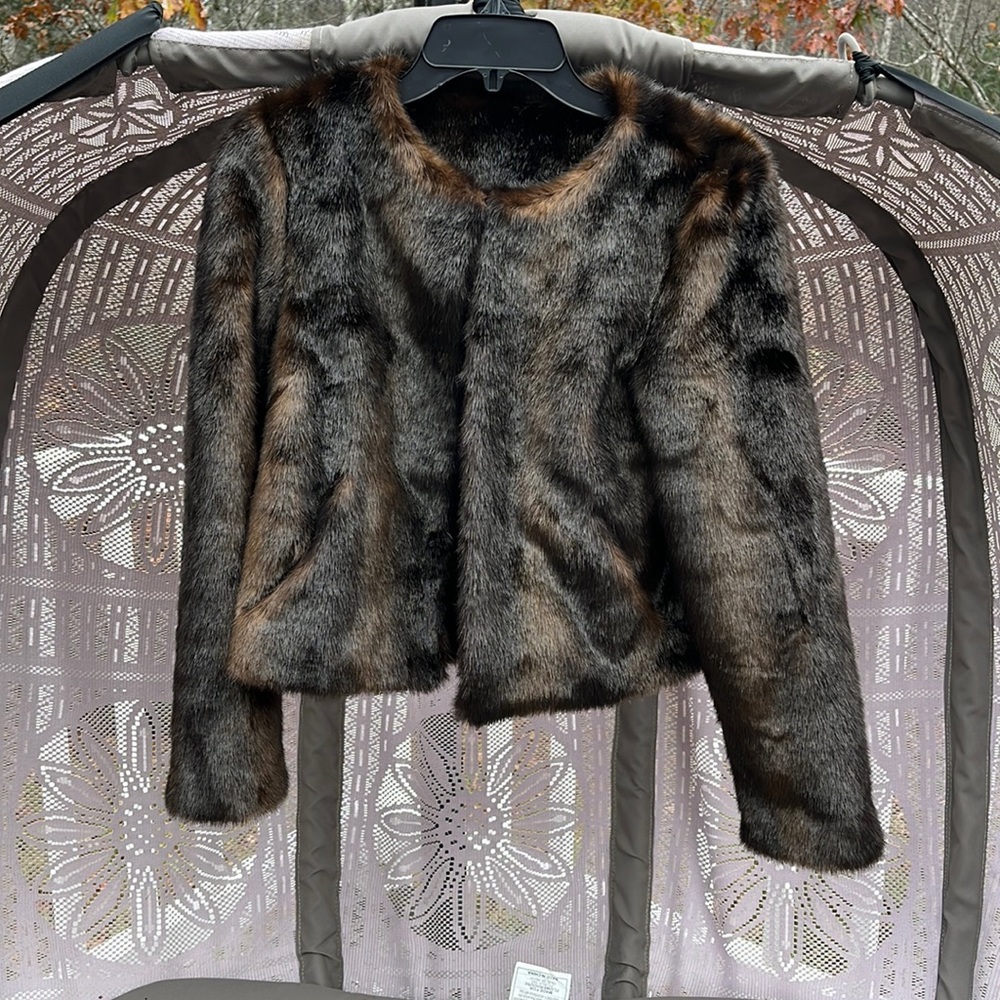 Faux mink coat.